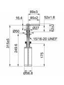 Дозатор моющих средств Franke Comfort (119.0578.749) графит 350 мл