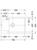 Кухонная мойка Franke Maris MRG 611-78XL (114.0631.438) гранитная - врезная - оборотная - цвет Чёрный матовый