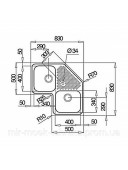 Кухонна мийка Teka CLASSIC ANGULAR 2B 10118005 полірована